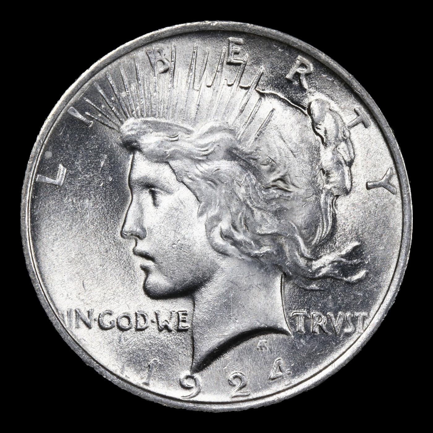 1924-p Peace Dollar $1 Grades Choice+ Unc