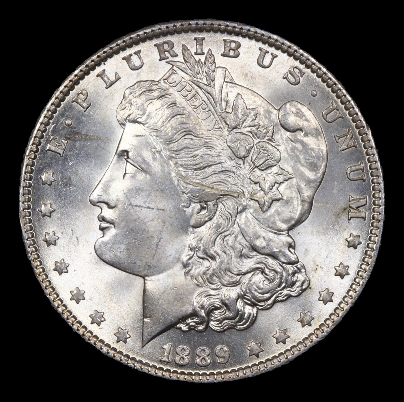 1889-p Morgan Dollar $1 Grades Choice+ Unc