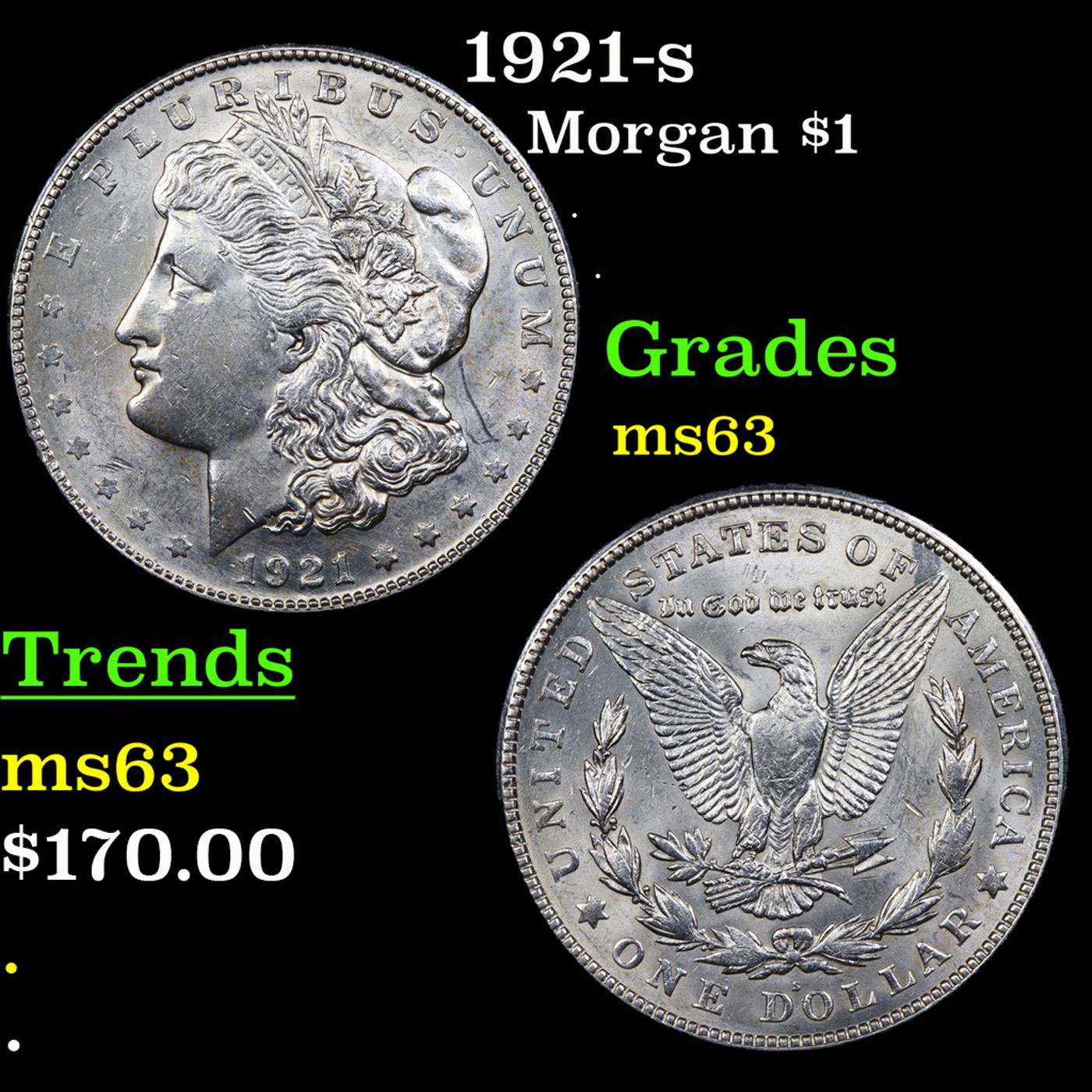 1921-s Morgan Dollar $1 Grades Select Unc