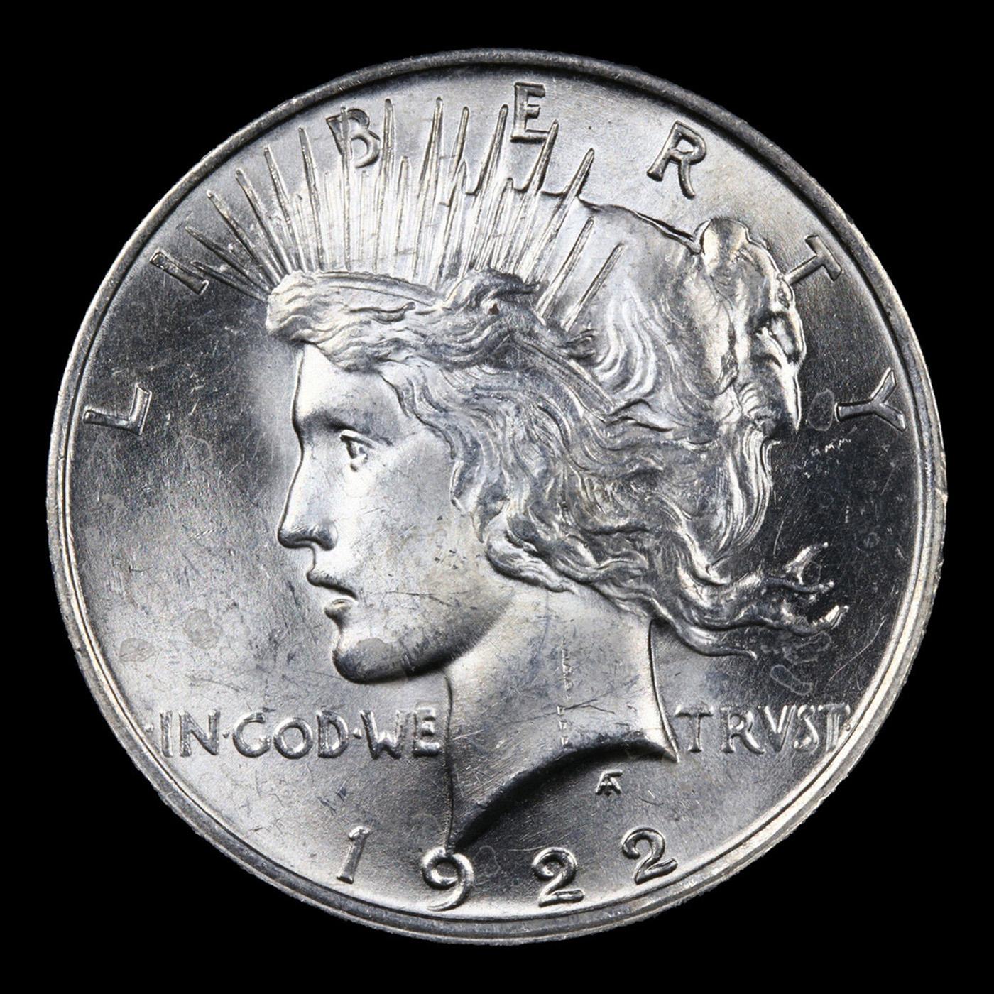 1922-p Peace Dollar $1 Grades Choice+ Unc