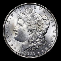 1887-p Morgan Dollar $1 Grades Choice Unc