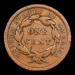 1842 Braided Hair Large Cent 1c Grades vg details