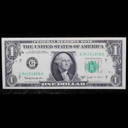 1963B $1 'Barr Note' Federal Reserve Note F-1902E Grades Gem CU