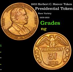 1933 Herbert C. Hoover Token Grades ng