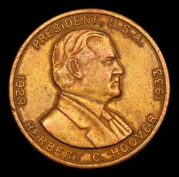 1933 Herbert C. Hoover Token Grades ng