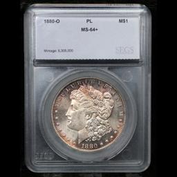 ***Auction Highlight*** 1880-o Morgan Dollar 1 Graded ms64+ pl By SEGS (fc)