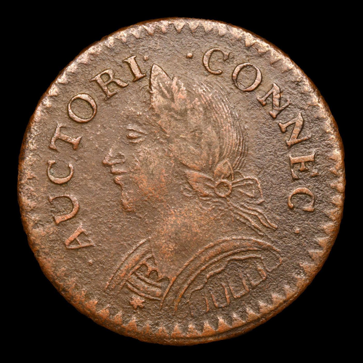 ***Auction Highlight*** 1787 Connecticut, Laughing Colonial Cent Miller 6.1-M 1c Graded xf40 By SEGS