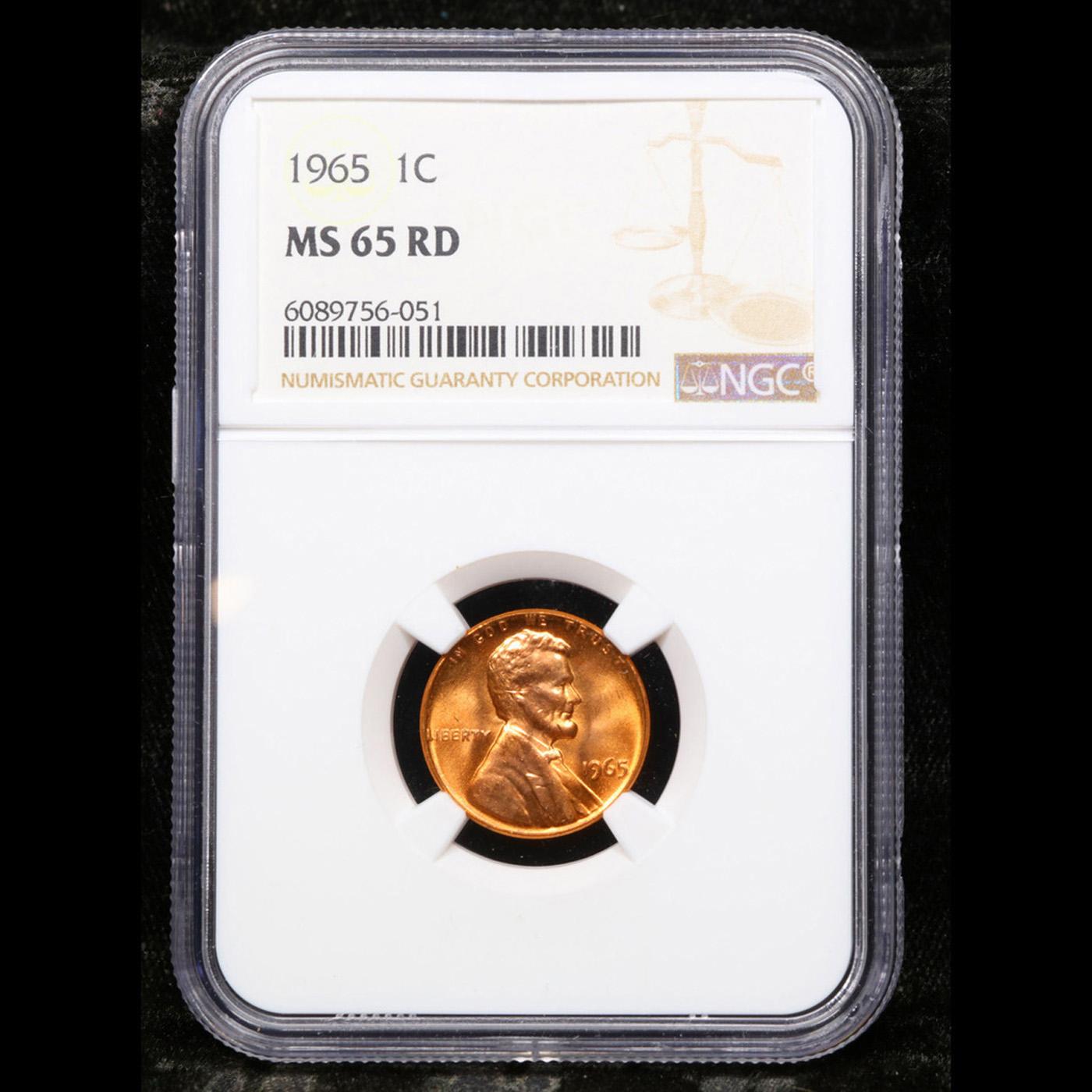 NGC 1965-p Lincoln Cent 1c Graded ms65 rd By NGC