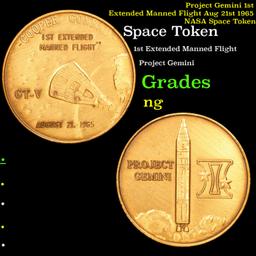 Project Gemini 1st Extended Manned Flight Aug 21st 1965 NASA Space Token Grades ng