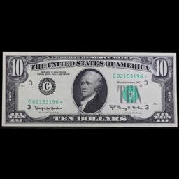 **Star Note** 1963a $10 Green Seal Federal Reserve Note F-2017* Grades Choice AU