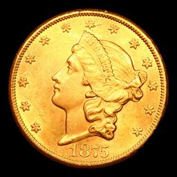 ***Auction Highlight*** 1875-cc Gold Liberty Double Eagle 20 Graded ms63+ details By SEGS (fc)