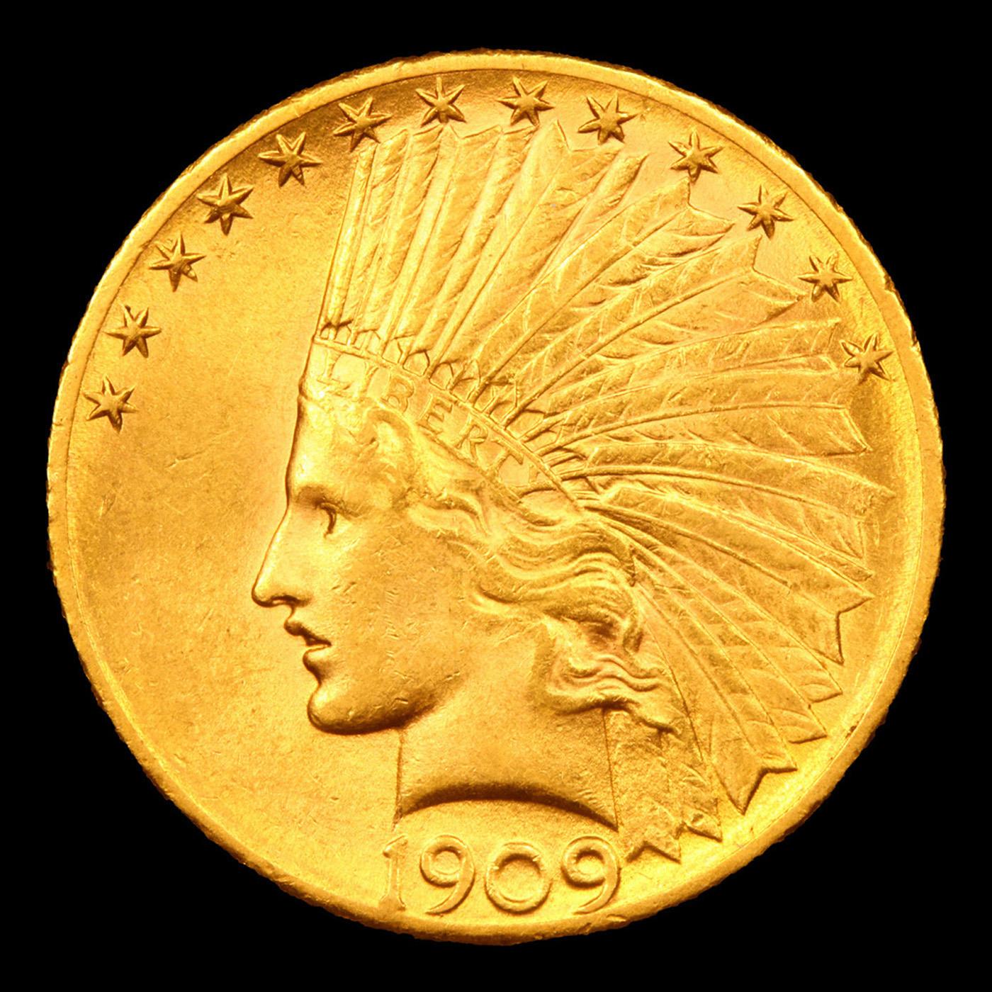 ***Auction Highlight*** 1909-s Gold Indian Eagle $10 Graded ms63 By SEGS (fc)