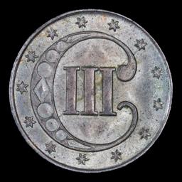 1851 Three Cent Silver 3cs Graded ms64 By SEGS