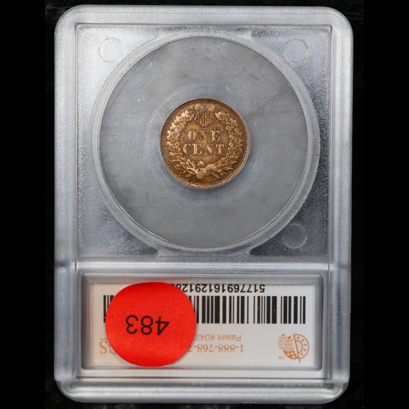 ***Auction Highlight*** 1867/67 Indian Cent FS-301/S-1 1c Graded au53 details By SEGS (fc)