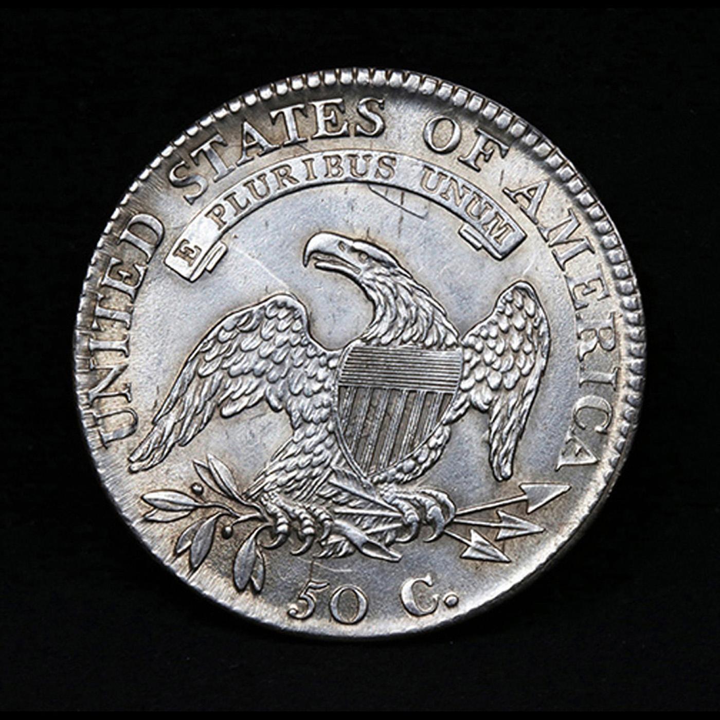 ***Auction Highlight*** 1814 Capped Bust Half Dollar O-105 50c Graded GEM+ Unc By USCG (fc)