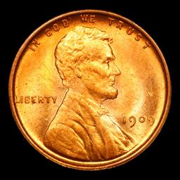 1909 vdb Lincoln Cent 1c Grades GEM Unc RD