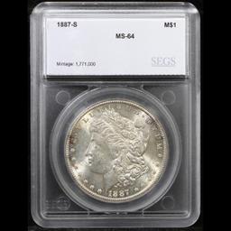 ***Auction Highlight*** 1887-s Morgan Dollar 1 Graded ms64 By SEGS (fc)