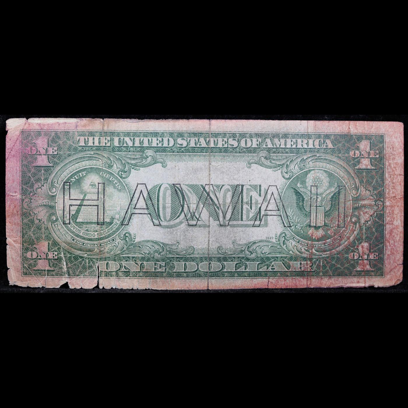 1935A $1 Silver Certificate Hawaii WWII Emergency Currency Grades g+