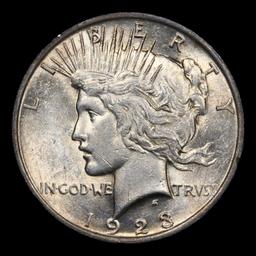 1923-p Peace Dollar $1 Grades Choice AU/BU Slider