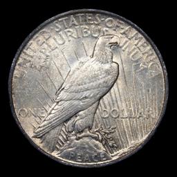 1923-p Peace Dollar $1 Grades Choice AU/BU Slider