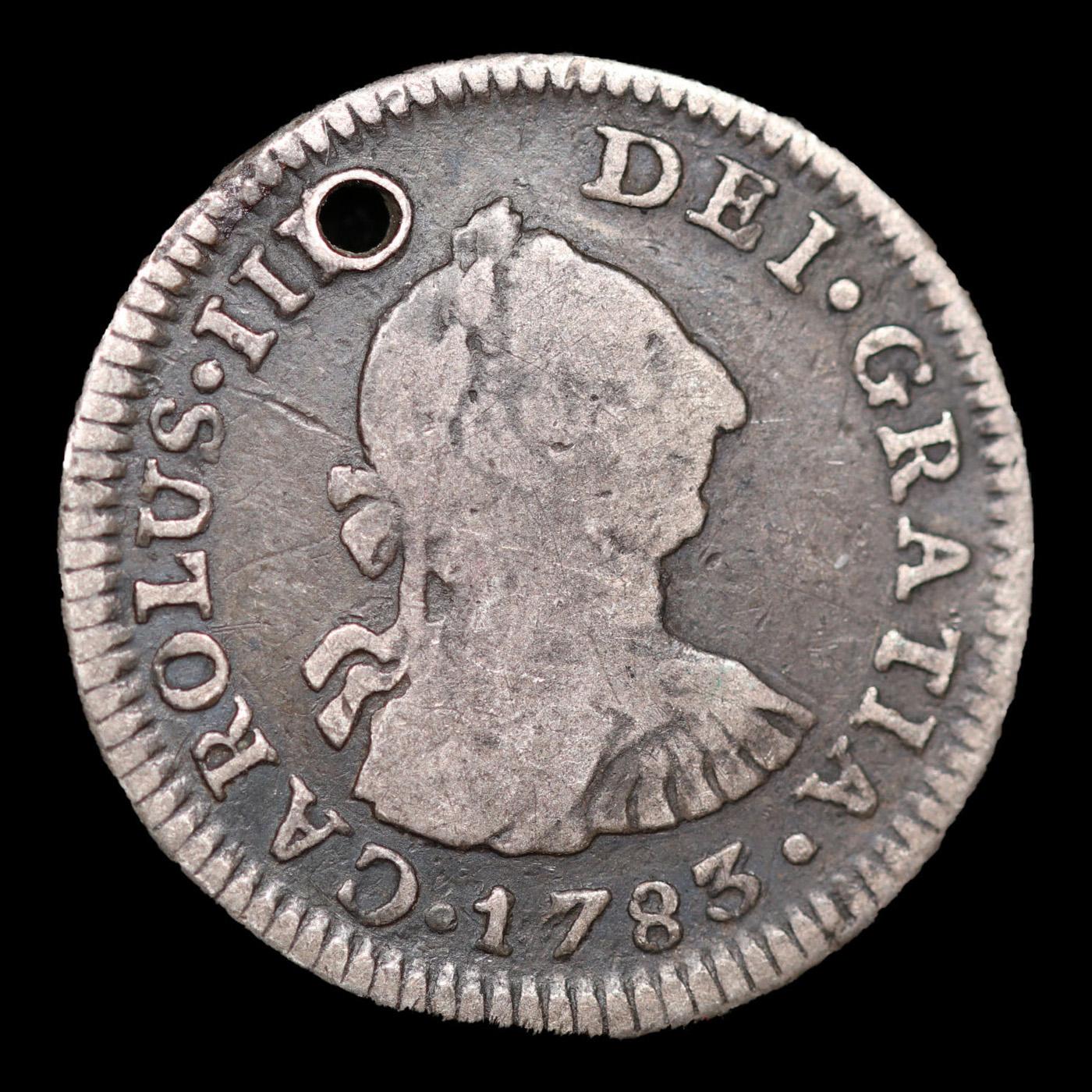 1783-M 1/2 Carlios III Spanish Reales Grades vf details