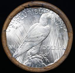 ***Auction Highlight*** Solid Uncirculated Peace silver dollar roll 1924 & P Ends, 20 coins (fc)