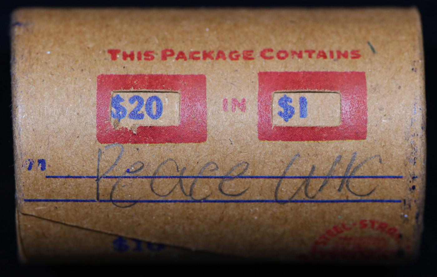 ***Auction Highlight*** Solid Uncirculated Peace silver dollar roll 1924 & P Ends, 20 coins (fc)