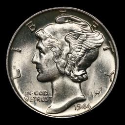 1944-p Mercury Dime 10c Grades GEM Unc