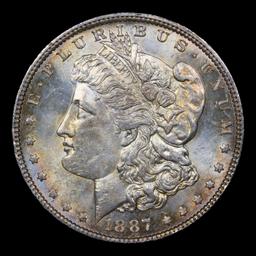 1887-p Morgan Dollar $1 Grades Select+ Unc