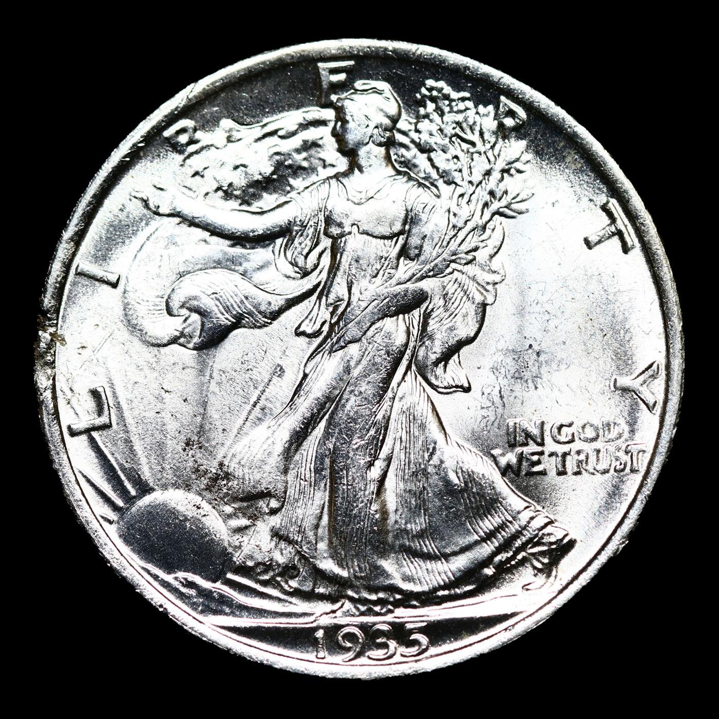 1935-p Walking Liberty Half Dollar 50c Grades Select Unc