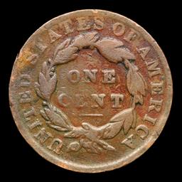 1831 Lg Letters Coronet Head Large Cent 1c Grades f, fine