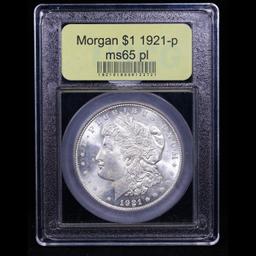 ***Auction Highlight*** 1921-p Morgan Dollar $1 Graded GEM Unc PL By USCG (fc)