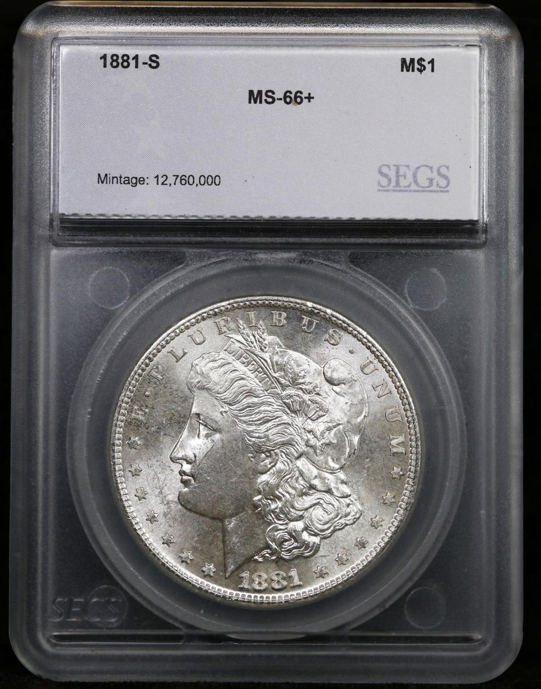 ***Auction Highlight*** 1881-s Morgan Dollar $1 Grades GEM++ Unc By SEGS (fc)