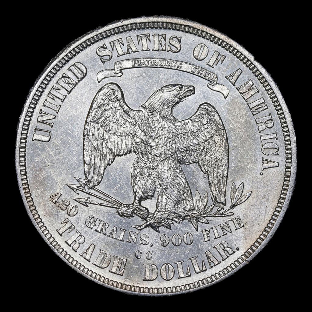 ***Auction Highlight*** 1876-cc Trade Dollar DDR FS-801 1 Graded ms62+ by SEGS (fc)