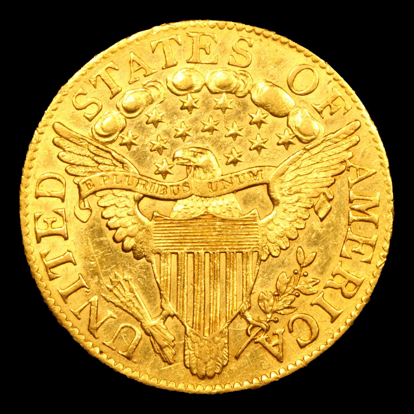 ***Auction Highlight*** 1805 Draped Bust Gold Half Eagle $5 Graded ms63 details By SEGS (fc)
