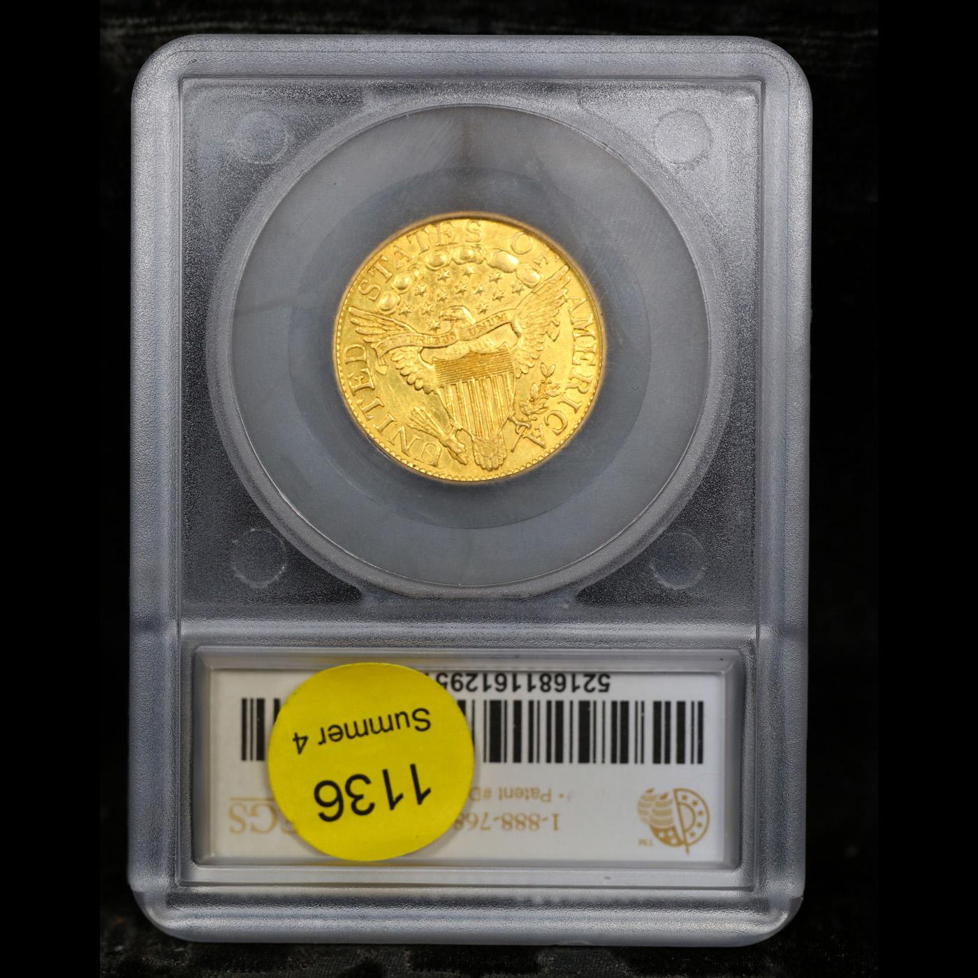 ***Auction Highlight*** 1805 Draped Bust Gold Half Eagle $5 Graded ms63 details By SEGS (fc)