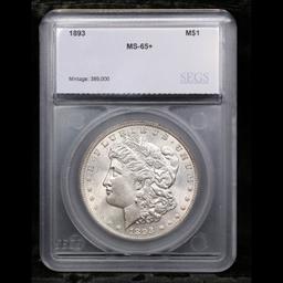 ***Auction Highlight*** 1893-p Morgan Dollar $1 Graded ms65+ By SEGS (fc)