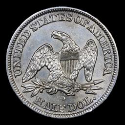 ***Auction Highlight*** 1856-s Seated Half Dollar 50c Graded ms63 details By SEGS (fc)