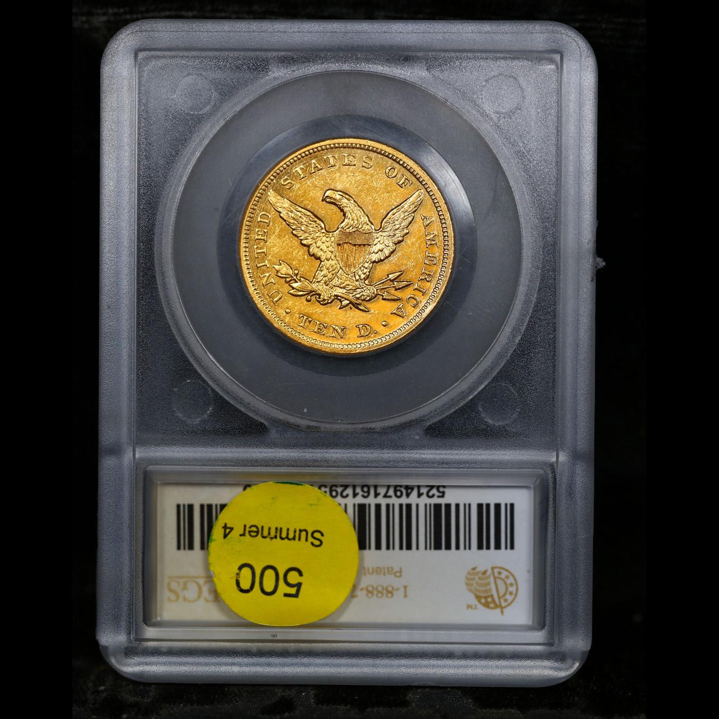 ***Auction Highlight*** 1850-p Lg Date Gold Liberty Eagle $10 Graded ms62 By SEGS (fc)