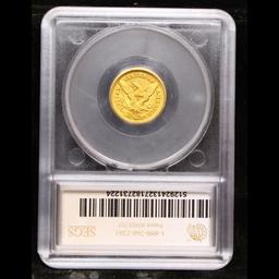 ***Auction Highlight*** 1850-o Gold Liberty Quarter Eagle 2.5 Graded ms62 By SEGS (fc)