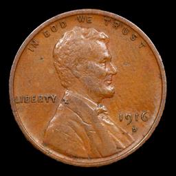 1916-d Lincoln Cent 1c Grades xf