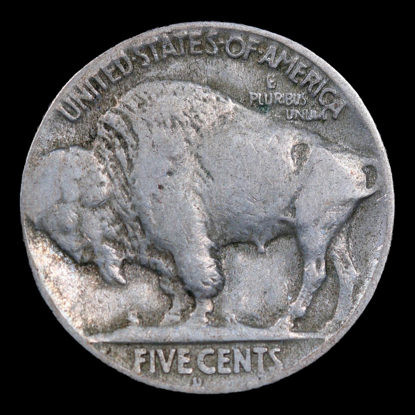 1925-d Buffalo Nickel 5c Grades f+
