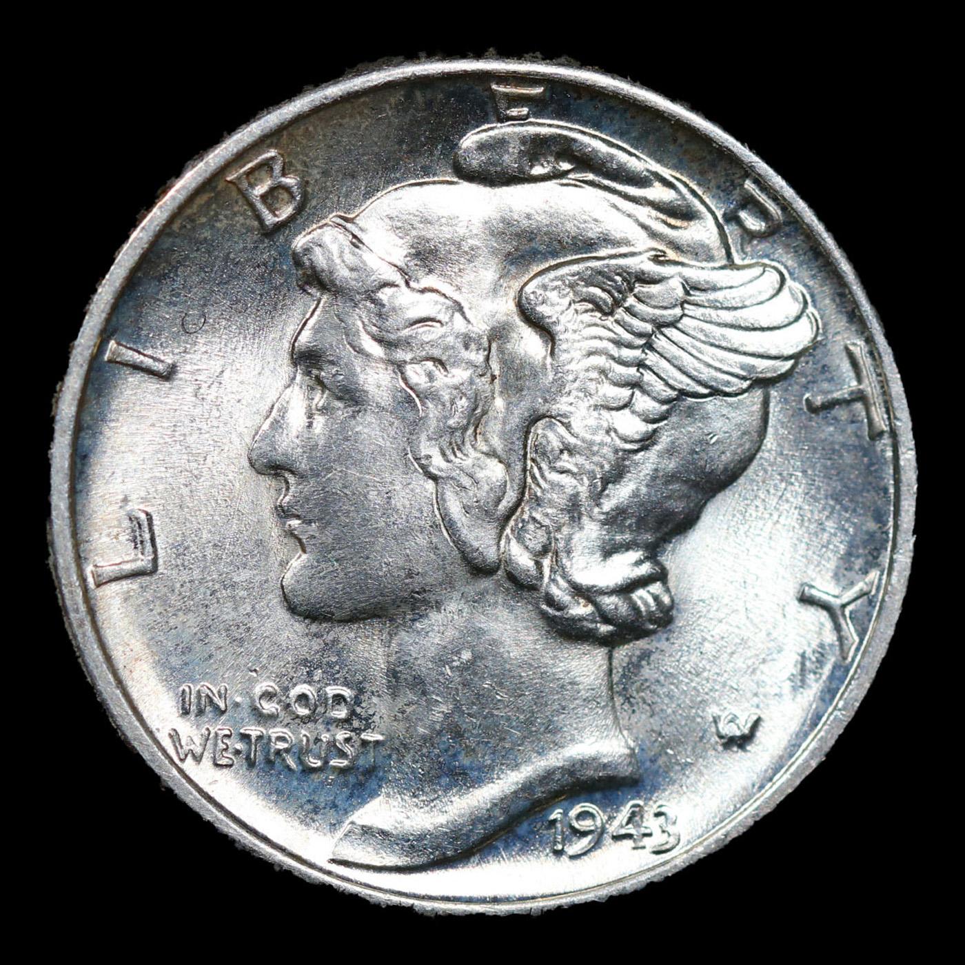 1943-p Mercury Dime 10c Grades GEM FSB