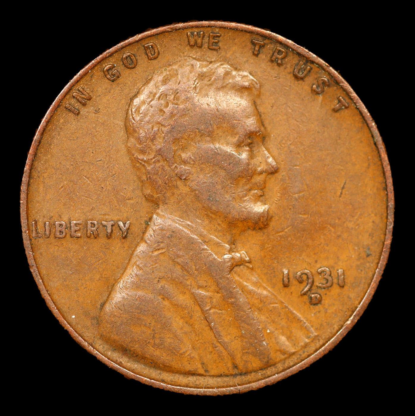 1931-d Lincoln Cent 1c Grades xf+