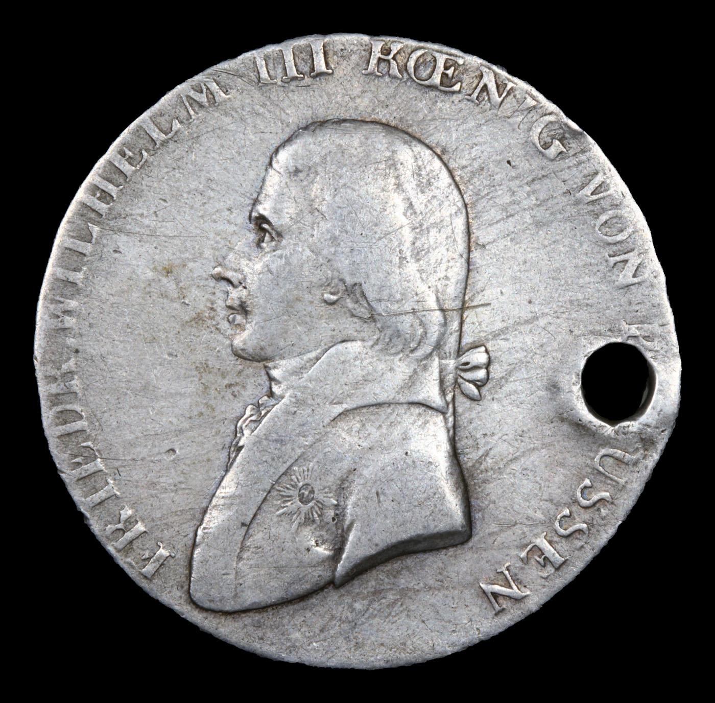 1801-A Prussia German States 1 Thaler KM-368 Graded vf35 By SEGS
