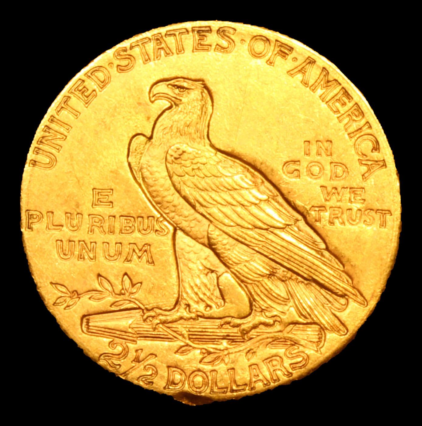 ***Auction Highlight*** 1911-p Gold Indian Quarter Eagle $2 1/2 Graded Choice+ Unc By USCG (fc)