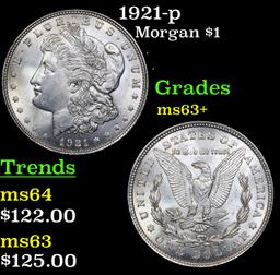 1921-p Morgan Dollar $1 Grades Select+ Unc