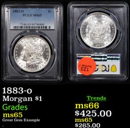 PCGS 1883-o Morgan Dollar $1 Graded ms65 By PCGS