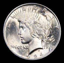 1924-p Peace Dollar $1 Grades Choice Unc