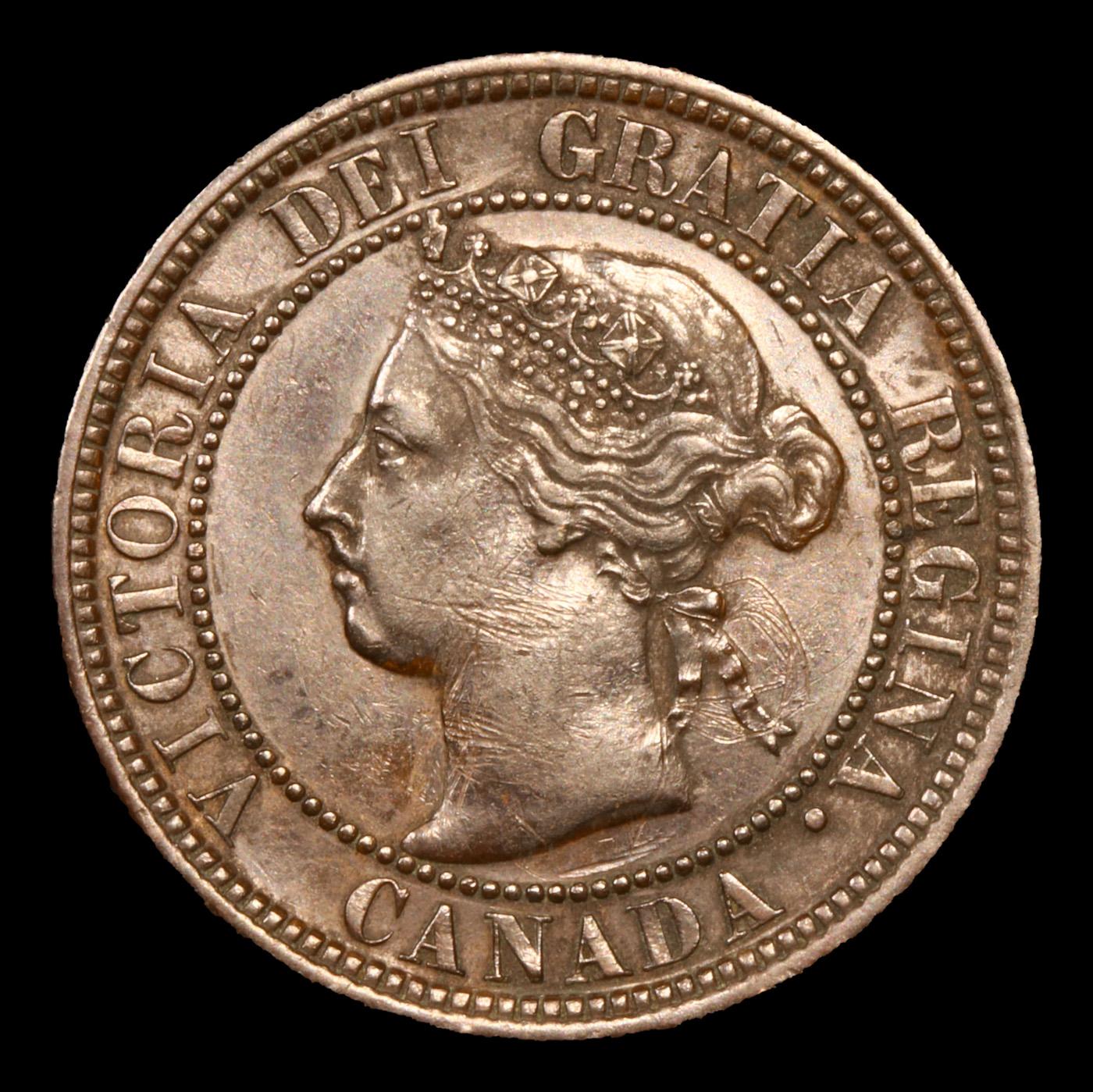 1898 Canada Penny 1c KM-7 Grades AU Details